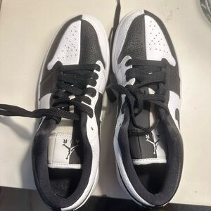 Jordan Black and White Athletic Shoes